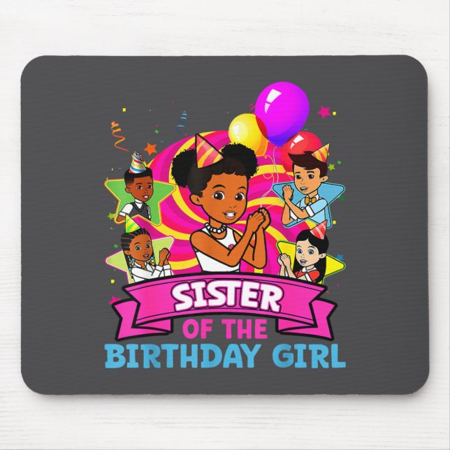 Sister Of Birthday Girl Gracie Nk Doll Family Deco Mouse Mat (Front)