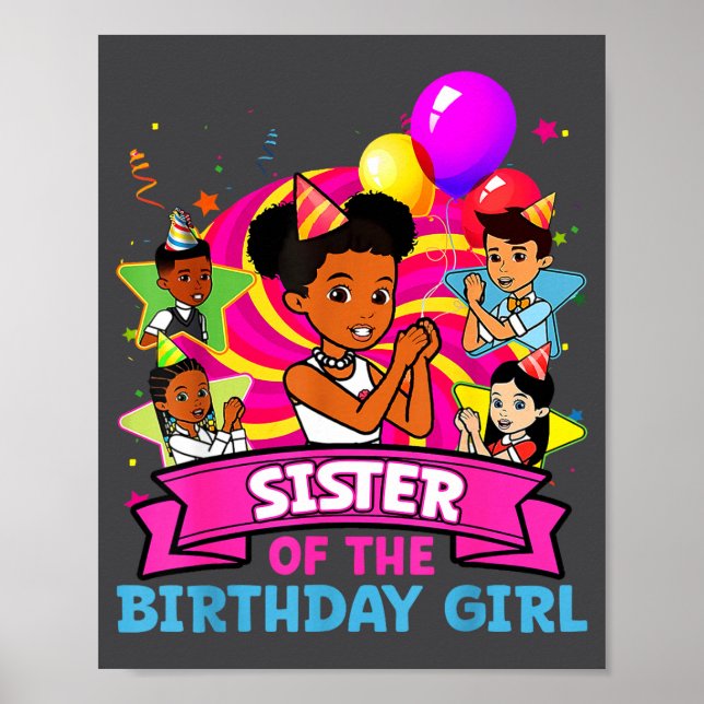 Sister Of Birthday Girl Gracie Nk Doll Family Deco Poster (Front)