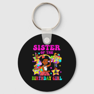 Sister of birthday girl gracie pink doll family key ring