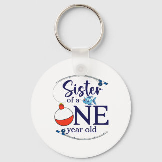 Sister Of The Big One Fishing Boy First Birthday O Key Ring