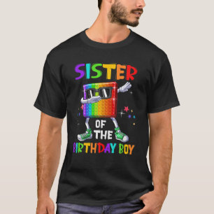 Sister Of The Birthday Boy Fidget Toy Pop It Birth T-Shirt