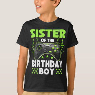 Sister of the Birthday Boy Matching Video Game Bir T-Shirt