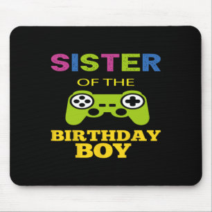 Sister Of The Birthday Boy Matching Video Game  Mouse Mat