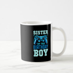Sister Of The Birthday Boy Matching Video Gamer Bi Coffee Mug