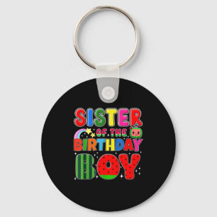 Sister Of The Birthday Boy Melon Family Matching F Key Ring