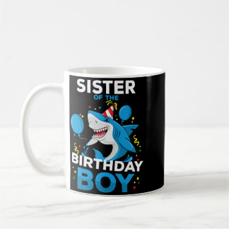 Sister Of The Birthday Boy Shark Ocean Theme Coffee Mug