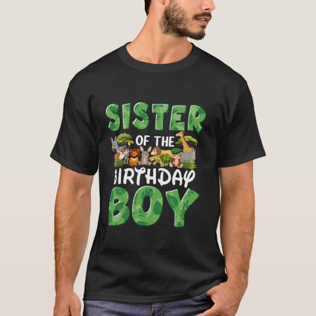 Sister Of The Birthday Boy Two Wild Family Party D T-Shirt (Front)