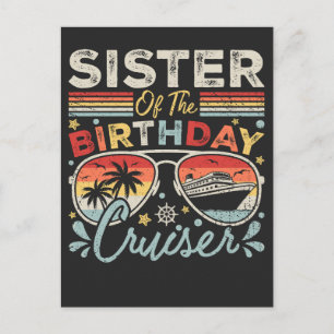 Sister of the Birthday Cruiser Vacation Postcard