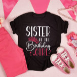 Sister of the Birthday Girl Custom Squad Matching T-Shirt<br><div class="desc">Looking for a birthday shirt that will make your party complete? Look no further than our matching birthday crew shirts! These stylish tees are perfect for any birthday party girl's day out. Our matching shirts make a great gift for your friends and family, and can be worn together as a...</div>
