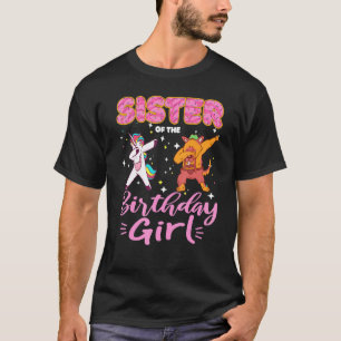 Sister Of The Birthday Girl Doughnut Unicorn Germa T-Shirt