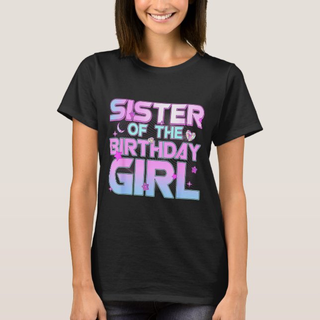 Sister Of The Birthday Girl Kp Family Matching Par T-Shirt (Front)