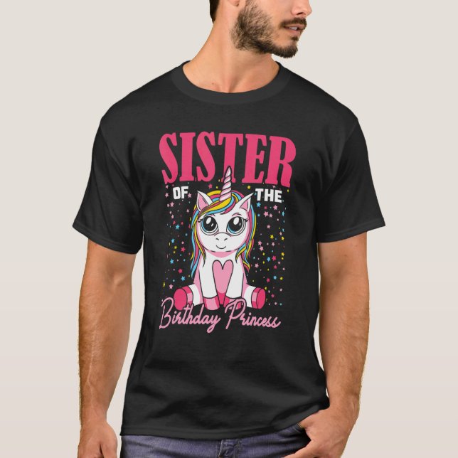 Sister Of The Birthday Princess Promoted To Big Si T-Shirt (Front)