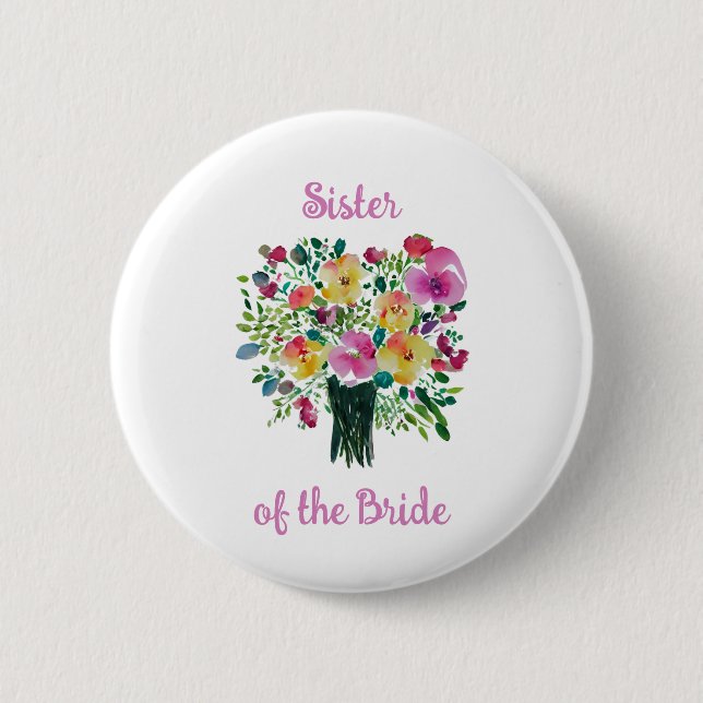 Sister of the bride button (Front)