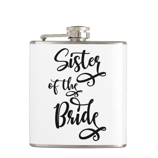 Sister of the Bride Hip Flask (Front)