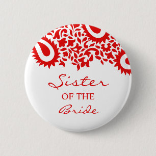 Sister of the Bride Paisleys Wedding Button