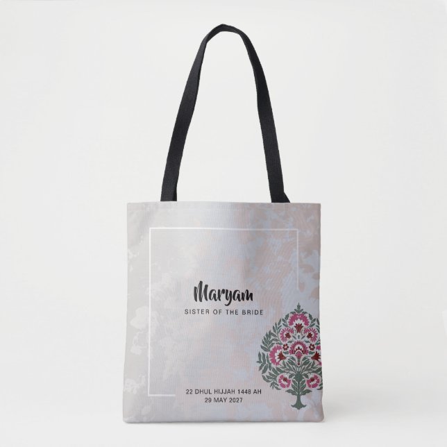 Sister of the Bride Tote Bag – Custom Gift (Front)