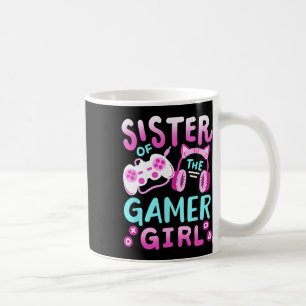 Sister Of The Gamer Girl Groovy Birthday Video Gam Coffee Mug