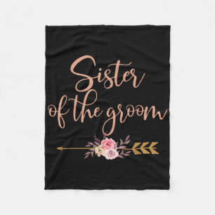 Sister Of The Groom Bridal Shower Gift Wedding Par Fleece Blanket