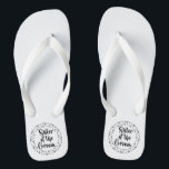 Sister of the Groom Flip Flops<br><div class="desc">Need sandals/flip-flops for your pedicure before the wedding or don't want to wear your heels quite yet on the wedding day? This are perfect to wear for several occasions!</div>