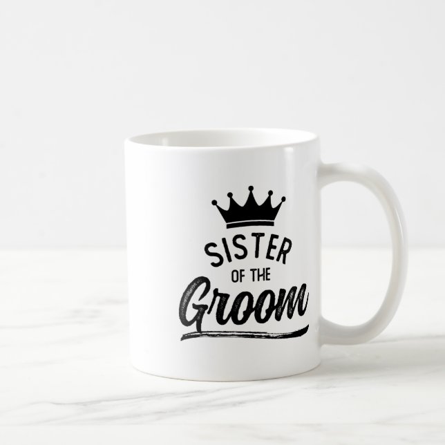 Sister Of The Groom Matching Wedding Party  Coffee Mug (Right)