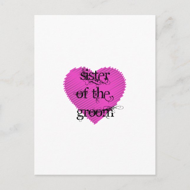 Sister of the Groom Postcard (Front)