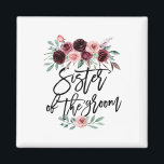 Sister Of The Groom Wedding Inlaw Bridesmaid Honou Magnet<br><div class="desc">Sister Of The Groom Wedding Inlaw Bridesmaid Honour Attendant</div>