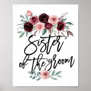 Sister Of The Groom Wedding Inlaw Bridesmaid Honou Poster