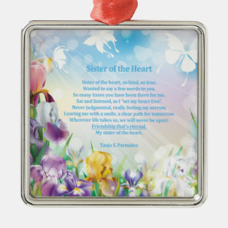 Sister of the Heart Poetry Collector Metal Tree Decoration