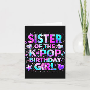 Sister of the k-pop birthday girls korean music card