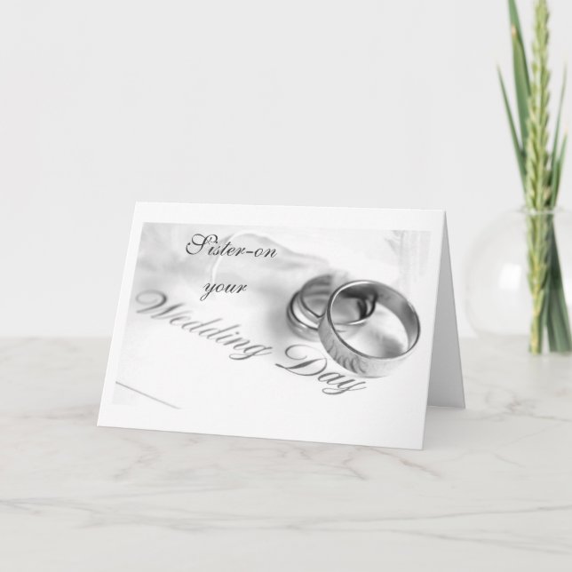 SISTER ON YOUR WEDDING DAY-LOVE/LAUGHTER CARD (Front)
