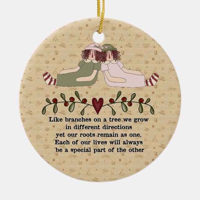 Sister Ornament poem (Front)