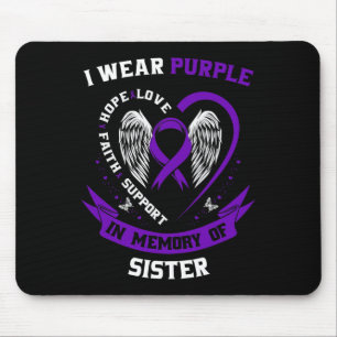Sister Pancreatic Cancer Awareness Products Gifts Mouse Mat