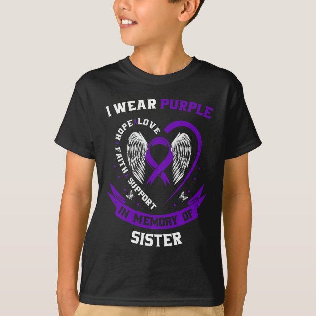 Sister Pancreatic Cancer Awareness Products Gifts  T-Shirt (Front)