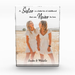 Sister   Personalised Photo Gift Block