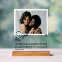 Sister Photo and Personalised Noun Description