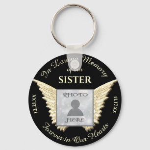 Sister Photo Memorial Keychain