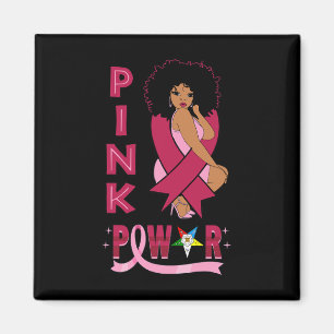 Sister Pink Power Eastern Star Breast Cancer Aware Magnet