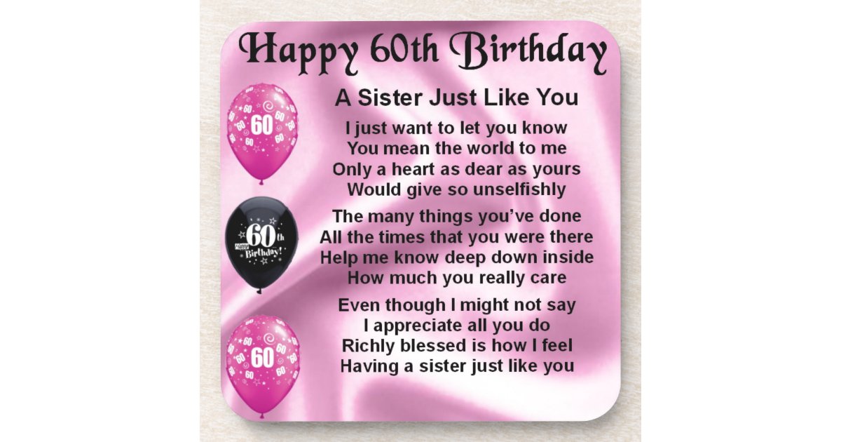 Birthday Wishes For Sister Turning 60