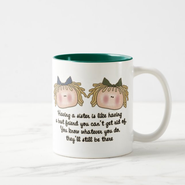 Sister Poem fun coffee mug (Right)