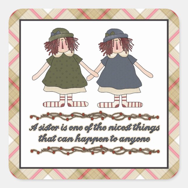 Sister poem fun Family sticker (Front)