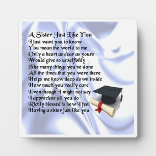 Sister Poem Plaque - Graduation Design