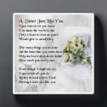 Sister Poem Plaque -  Wedding  Design<br><div class="desc">A great gift for a special sister</div>