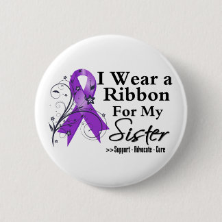 Sister Purple Ribbon - Pancreatic Cancer 6 Cm Round Badge