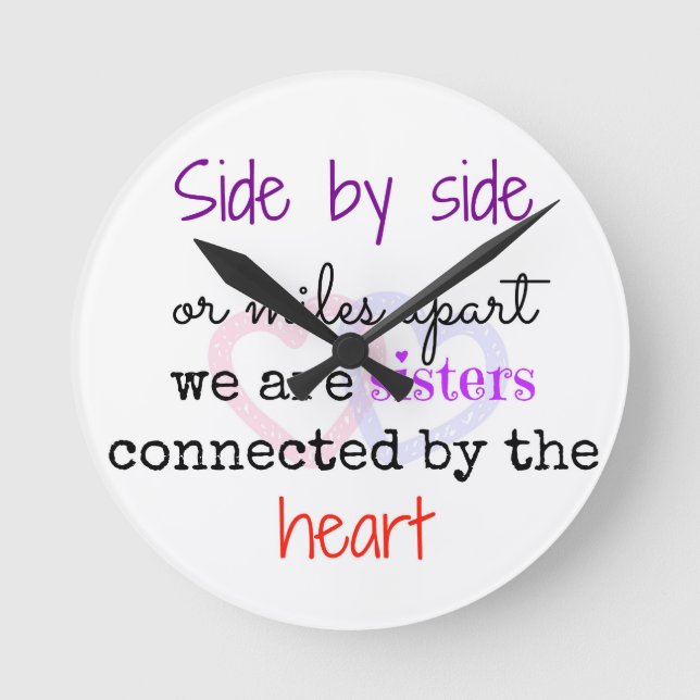 Sister Quote Gift CLock Sister Clock Gift (Front)