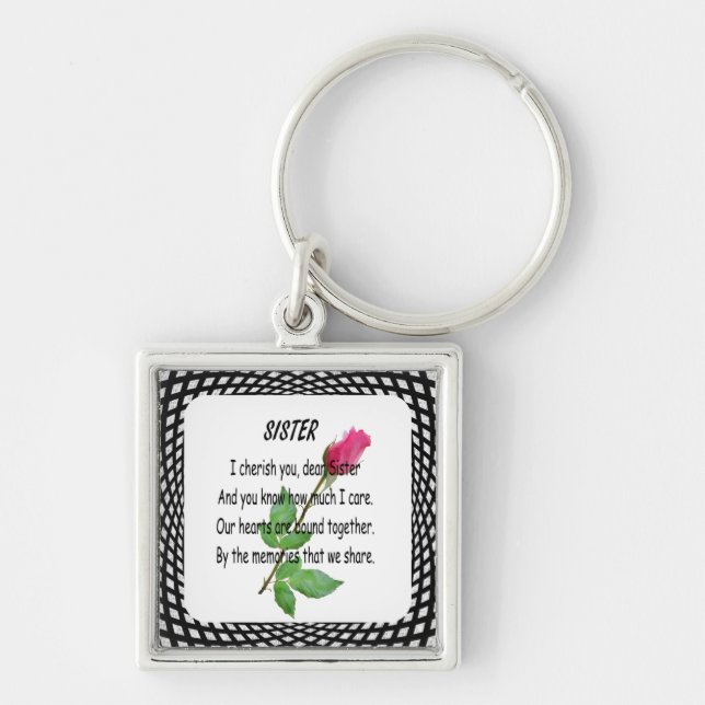 SISTER QUOTE KEY RING (Front)