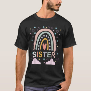 Sister Rainbow For Girls Family Matching Birthday T-Shirt