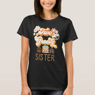 Sister Retro Rainbow Family Matching Parents' Day T-Shirt