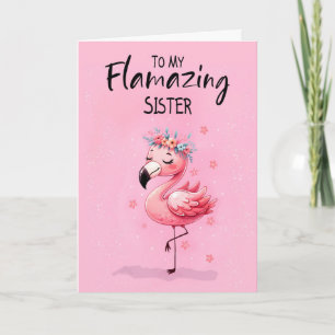 Sister Saying Hi with Flamingo Fabulous and Fun Card