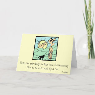 Sister Seraphim with Cats and Bird Thank You Card