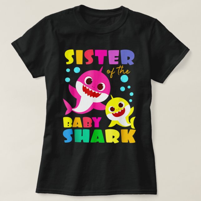 Sister Shark Birthday Sister Shark Tee Family Moth (Design Front)